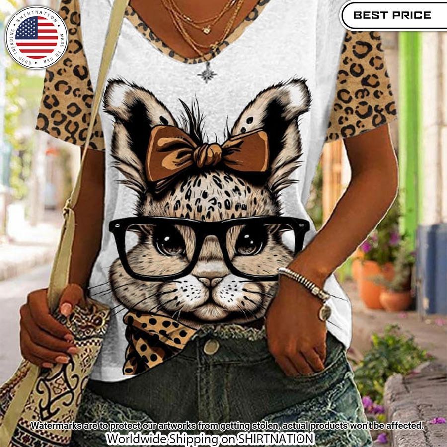 Easter Leopard Bunny Shirt Looking so nice