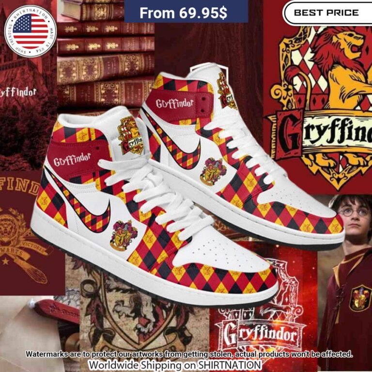 Gryffindor HP NIKE Air Jordan 1 Two little brothers rocking together