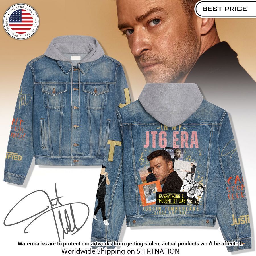 In My JT6 ERA Justin Timberlake Hooded Denim Jacket Damn good