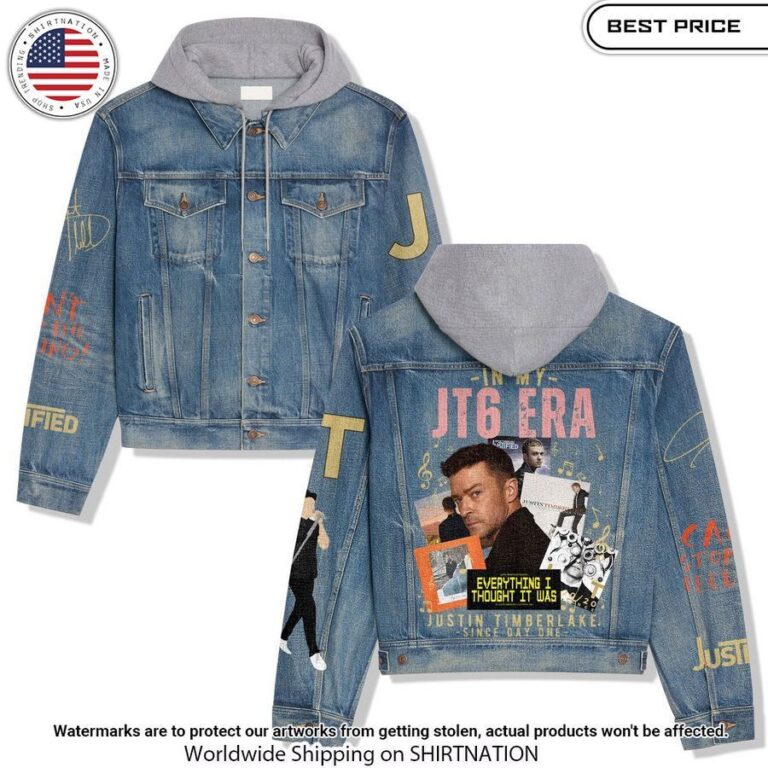 In My JT6 ERA Justin Timberlake Hooded Denim Jacket Out of the world