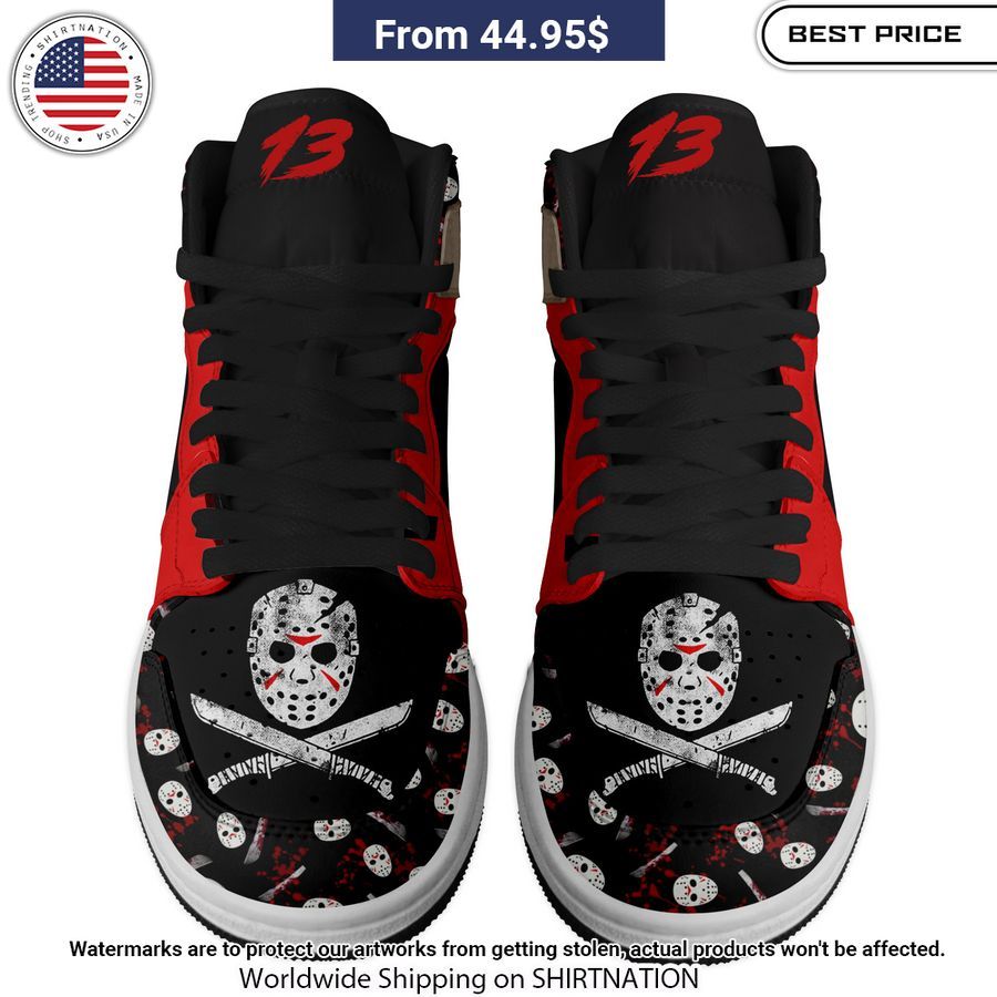 Jason Voorhees Mama's Boy Jordan High Top Sneaker Natural and awesome