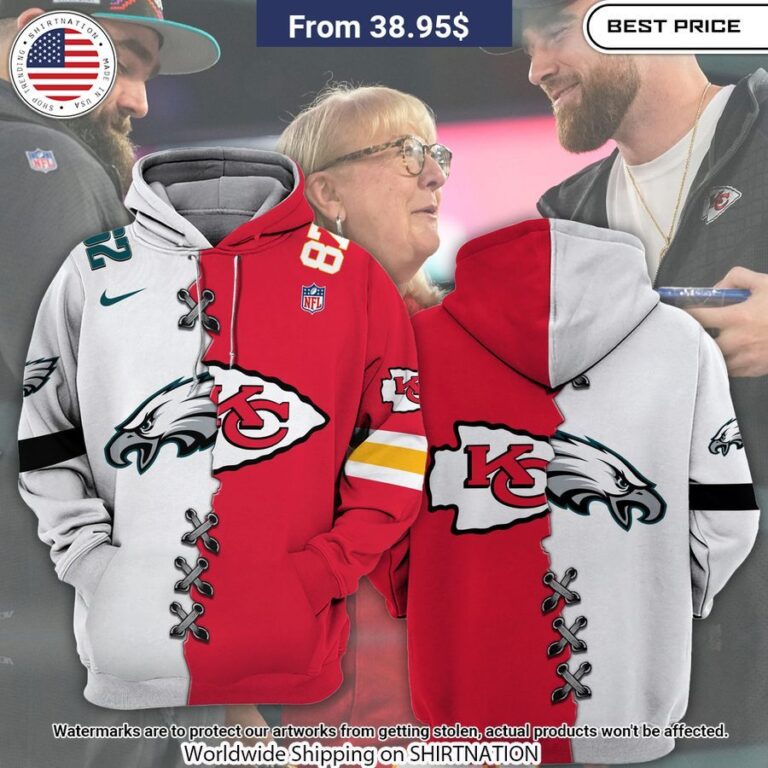 Kansas city Chief mix Philadelphias Eagle hoodie I like your hairstyle