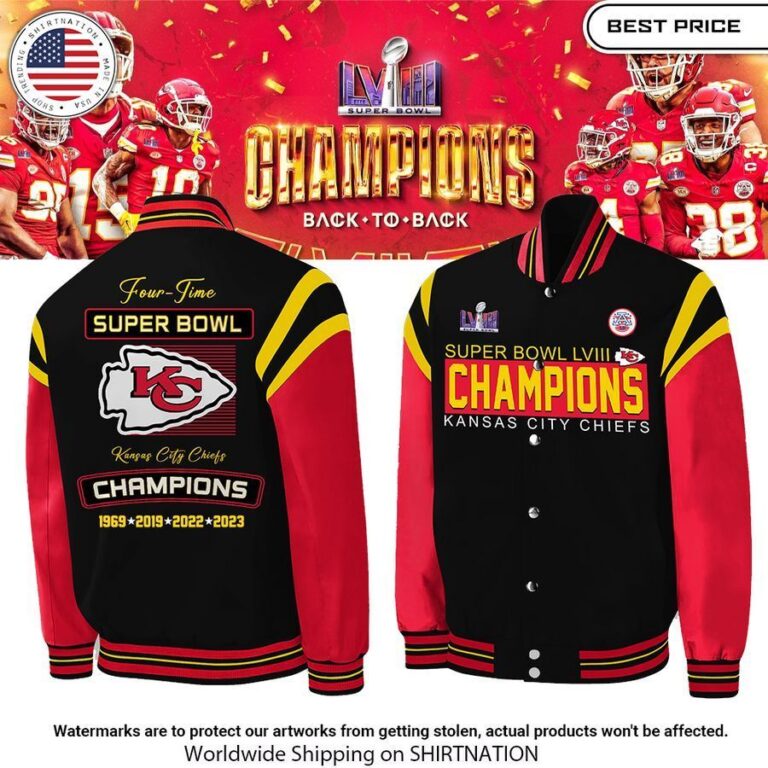 Kansas City Chiefs Champions Super Bowl LVIII Bomber Jacket Rocking picture