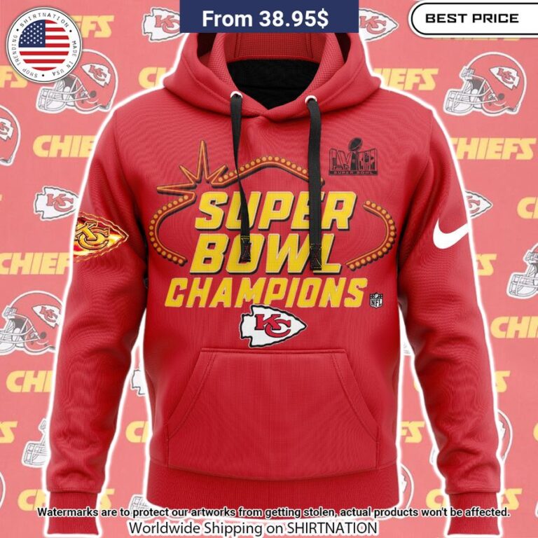 Kansas City Chiefs Champions Super Bowl LVIII Hoodie Stand easy bro