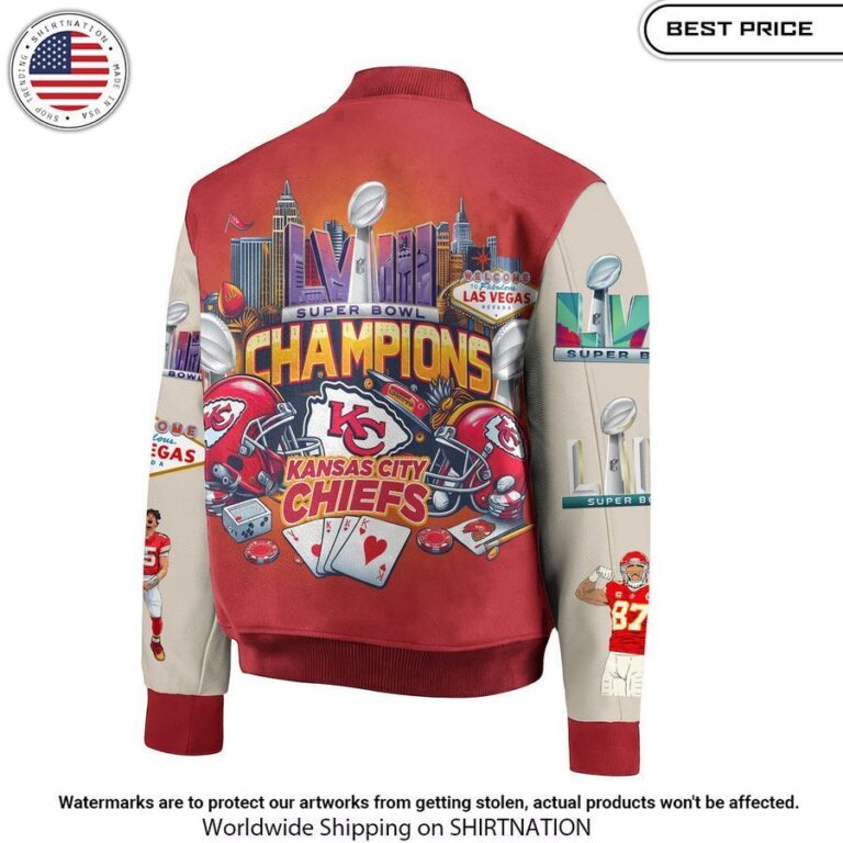 kansas city chiefs super bowl lvii baseball jacket 2