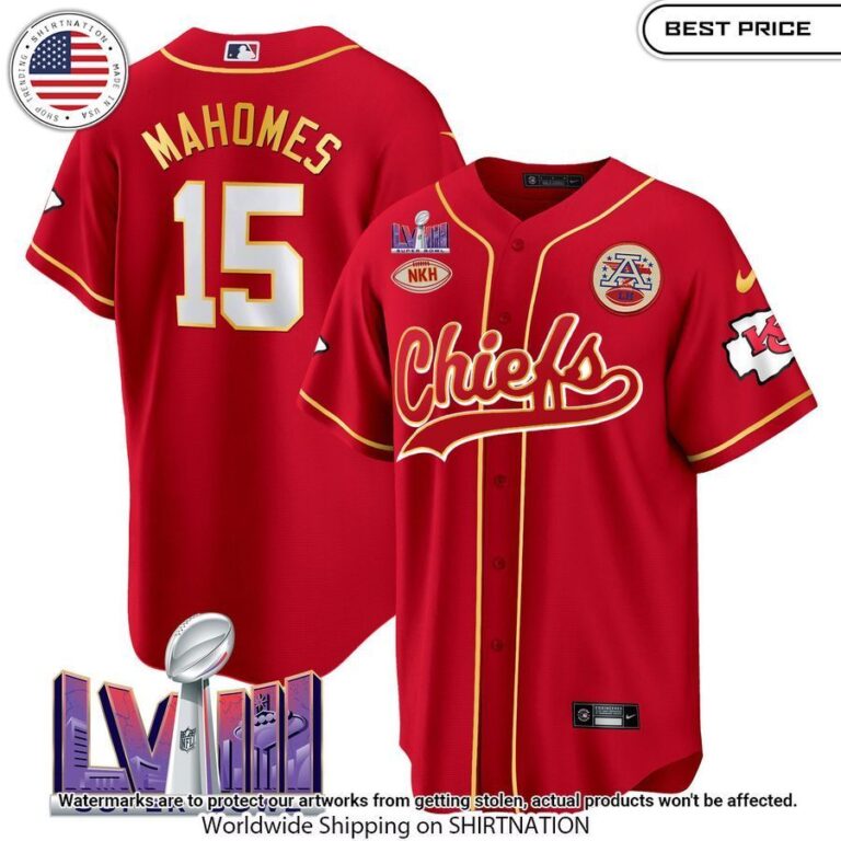 kansas city chiefs super bowl lviii patch baseball jersey 1