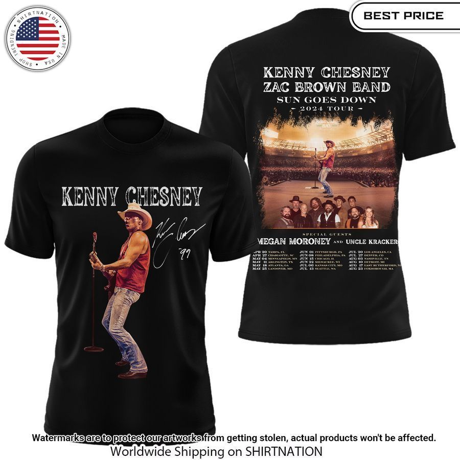 Kenny Chesney Zac Brown Band Shirt Lovely smile