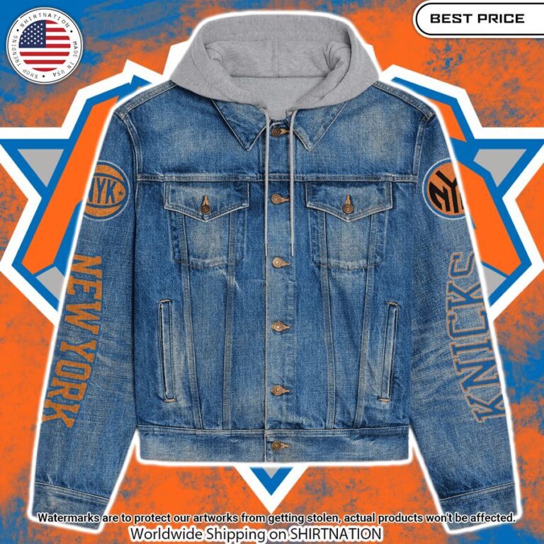 Knick Nation New York Knicks Hooded Denim Jacket Hey! You look amazing dear