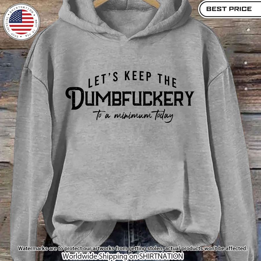 lets keep the dumbfuckery to a minimum today hoodie 1