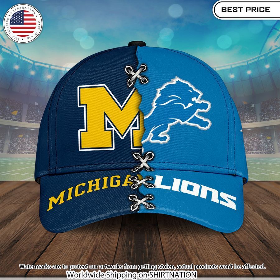 Michigan Wolverines Vs Detroit Lions Cap Two little brothers rocking together