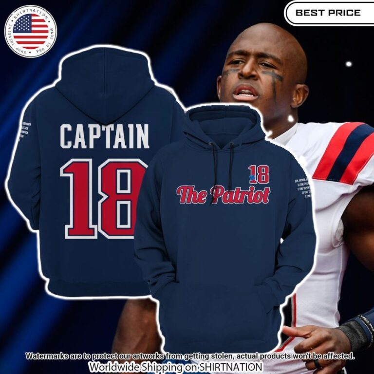 new england patriots captain 18 matthew slater hoodie 1