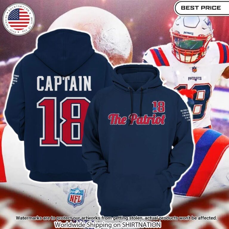 new england patriots captain 18 matthew slater hoodie 2