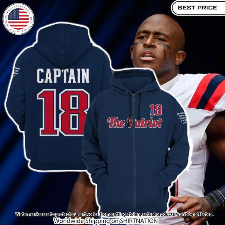 New England Patriots Matthew Slater CAPTAIN 18 Hoodie Stand easy bro