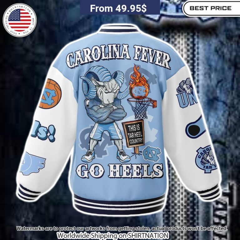 North Carolina Tar Heels Baseball Jacket Natural and awesome