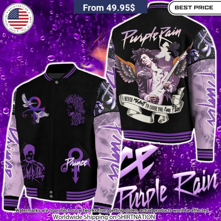 Purple Rain Prince Baseball Jacket Selfie expert