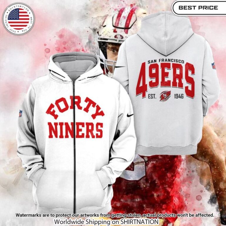 san francisco 49ers 2023 nfc champions hooded denim jacket 3