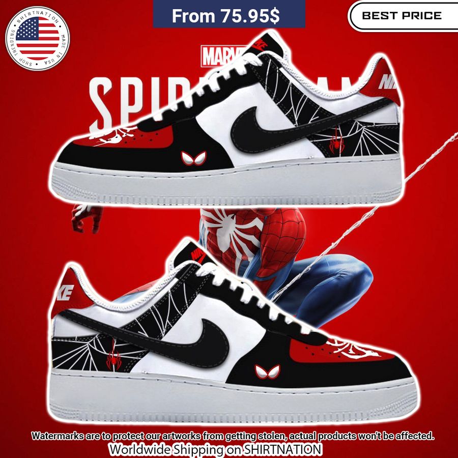 Spider Man Across the Spider Verse NIKE Air Force Shoes Nice shot bro
