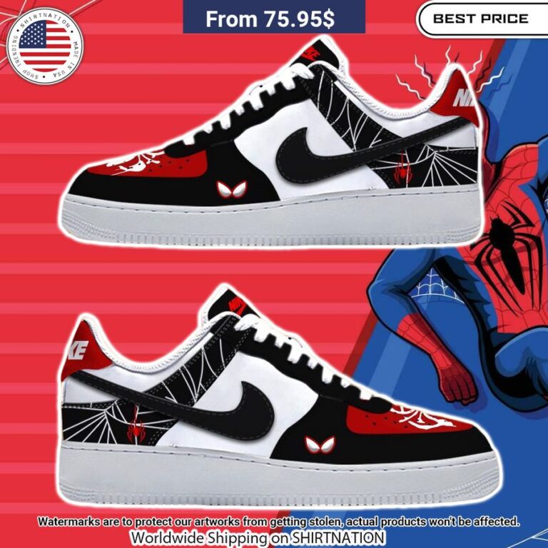 Spider Man Across the Spider Verse NIKE Air Force Shoes Nice shot bro