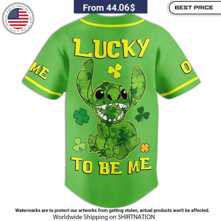 Stitch St. Patrick's Day Custom Baseball Jersey Rejuvenating picture