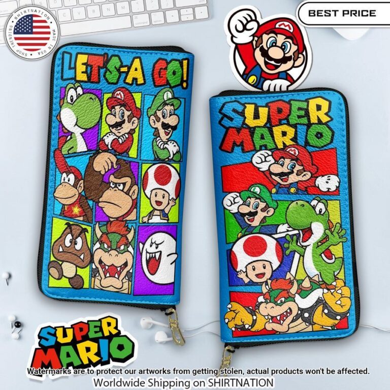 Super Mario Let's A Go Zipper Wallet Hey! You look amazing dear