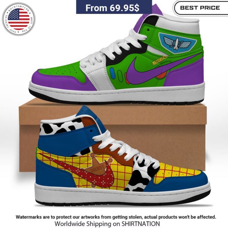 Toy Story Jordan High Top Shoes I am in love with your dress