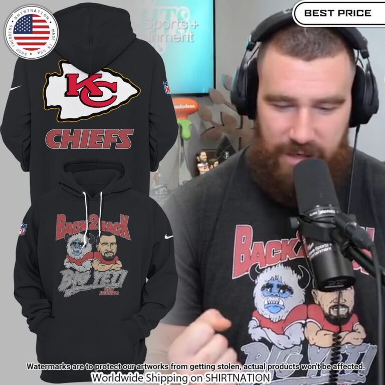 travis kelce kansas city chiefs back 2 back big yeti hoodie 1