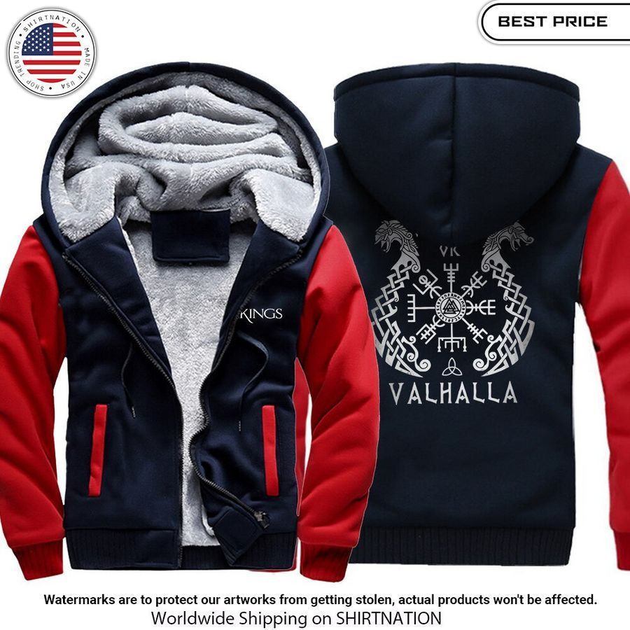Viking Valhalla Fleece Hoodie Jacket Nice elegant click