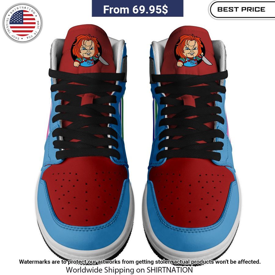 Wanna Play Chucky Jordan High Top Shoes Your beauty is irresistible.