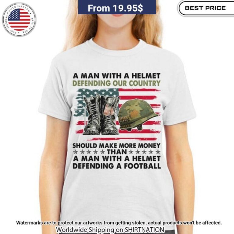 A Men With A Helmet Defending Our Country Veteran Hoodie Good click