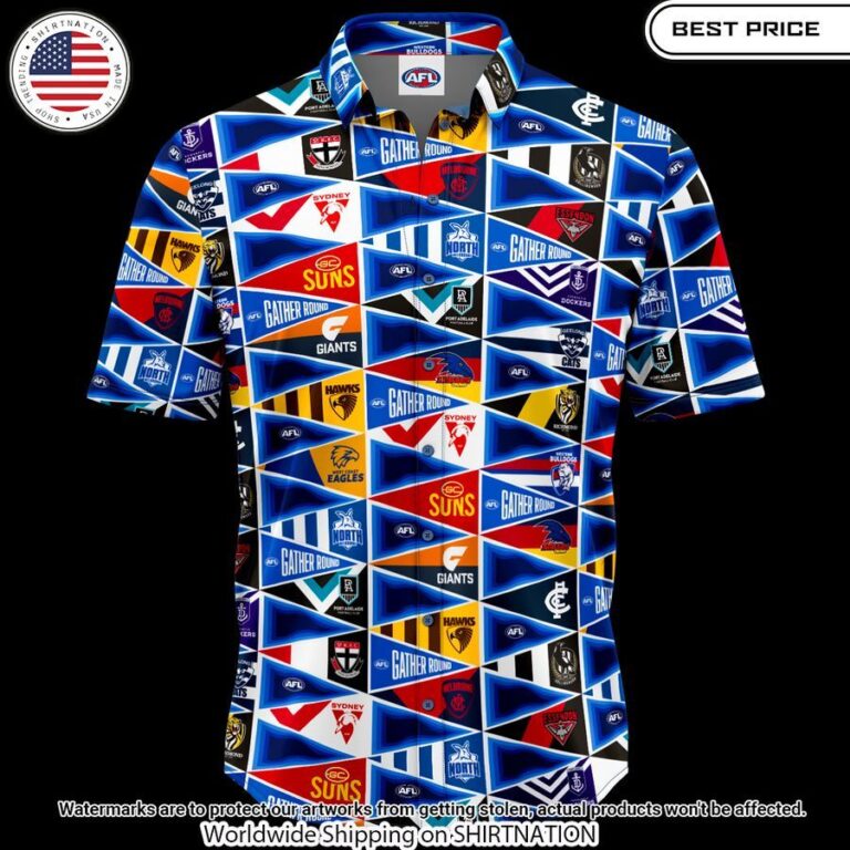 afl gather round party hawaiian shirt 2