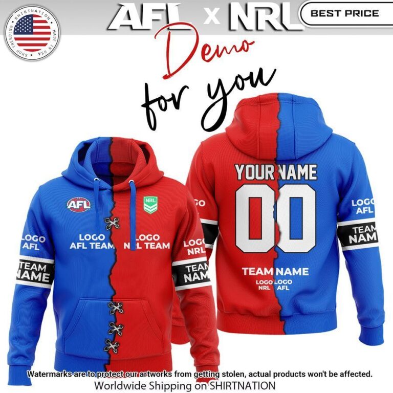 AFL vs NRL Custom Hoodie You look fresh in nature