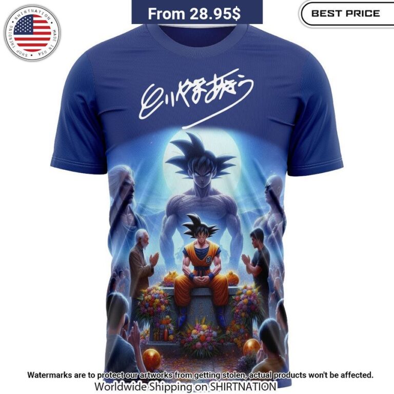 Akira Toriyama Signature Son Goku Dragon Ball Shirt It is too funny