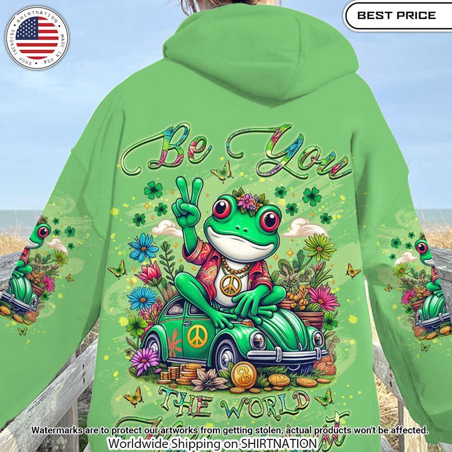 be you the world will adjust frog patricks day hoodie 1