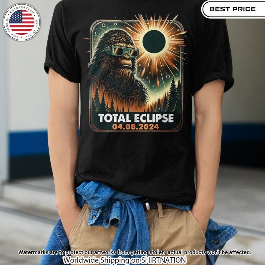 bigfoot total solar eclipse april 8 2024 shirt 2