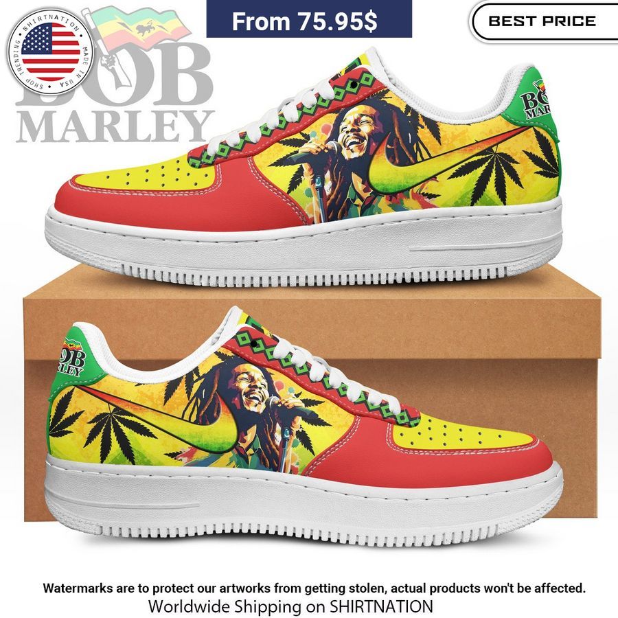Bob Marley Cannabis NIKE Air Force Shoes Cutting dash