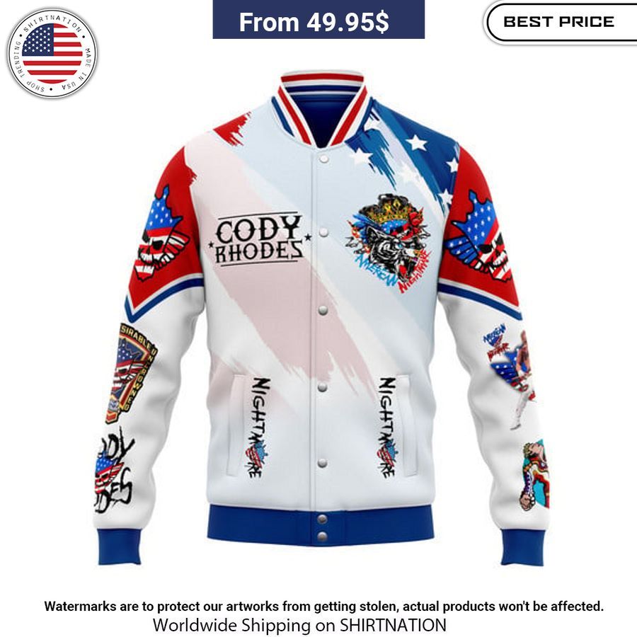 Cody Rhodes US Flag Baseball Jacket Your beauty is irresistible.