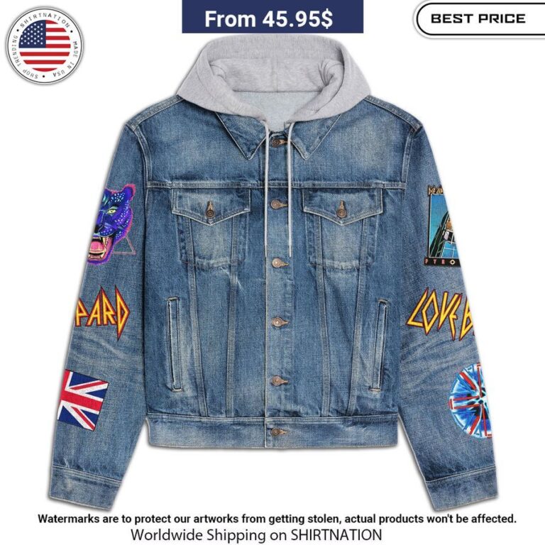 Def Leppard Love Bites Love Bleeds Hooded Denim Jacket Loving, dare I say?