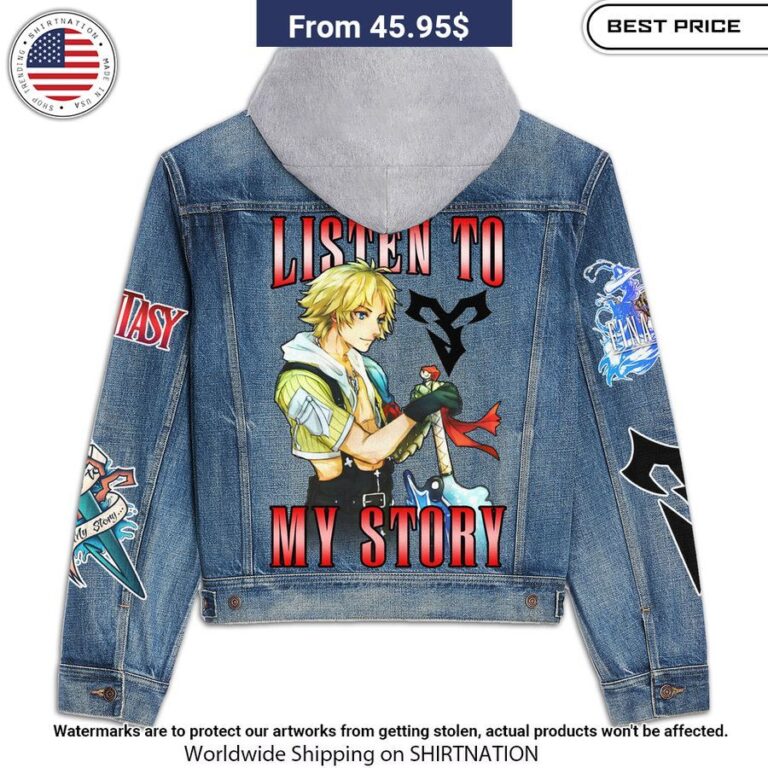 Final Fantasy Tidus Hooded Denim Jacket You are always best dear