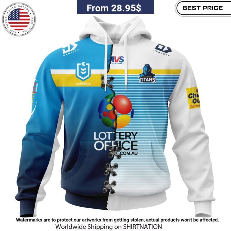 Gold Coast Titans Custom Home Mix Away Kits Hoodie Super sober