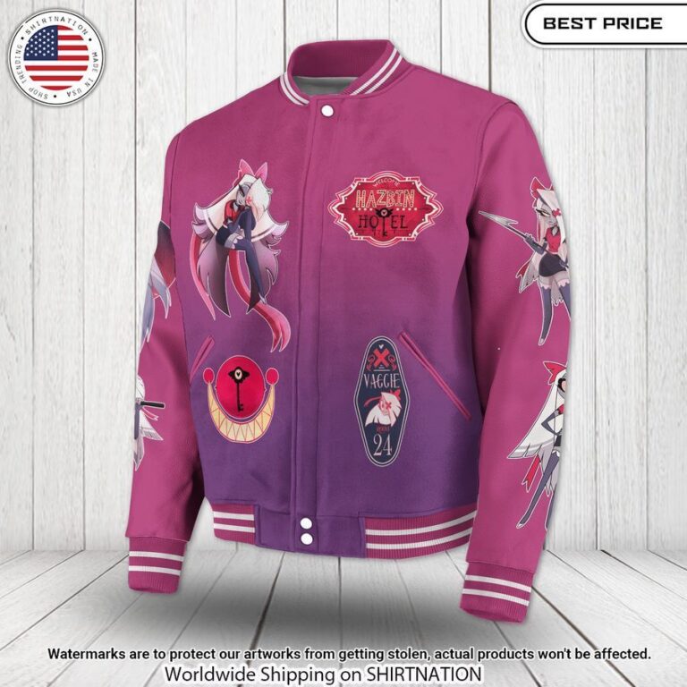 Hazbin Hotel Vaggie Baseball Jacket You look elegant man