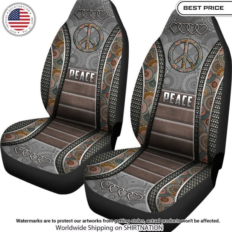 Hippie Peace Car Seat Cover Nice bread, I like it