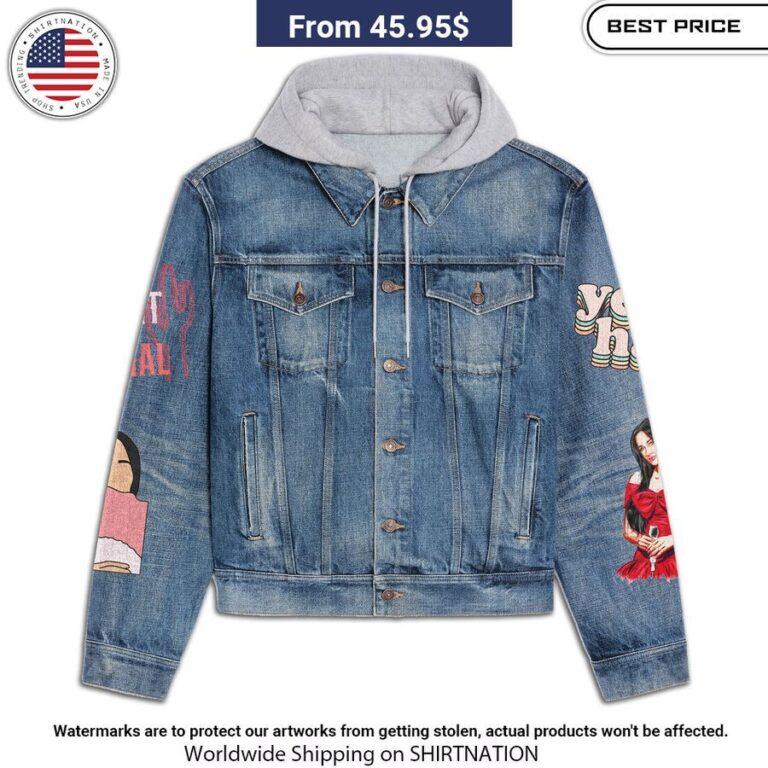 I didn't say fucking yee Kacey Musgraves Hooded Denim Jacket Stunning