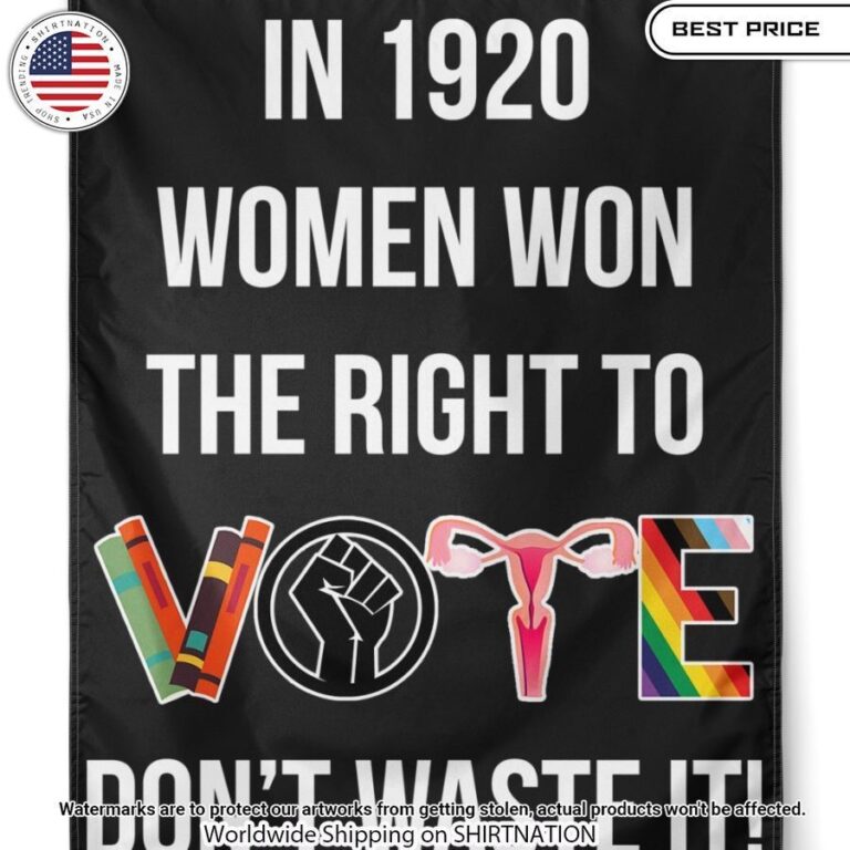 In 1920 Women Won The Right To Don'T Waste It Flag Nice shot bro