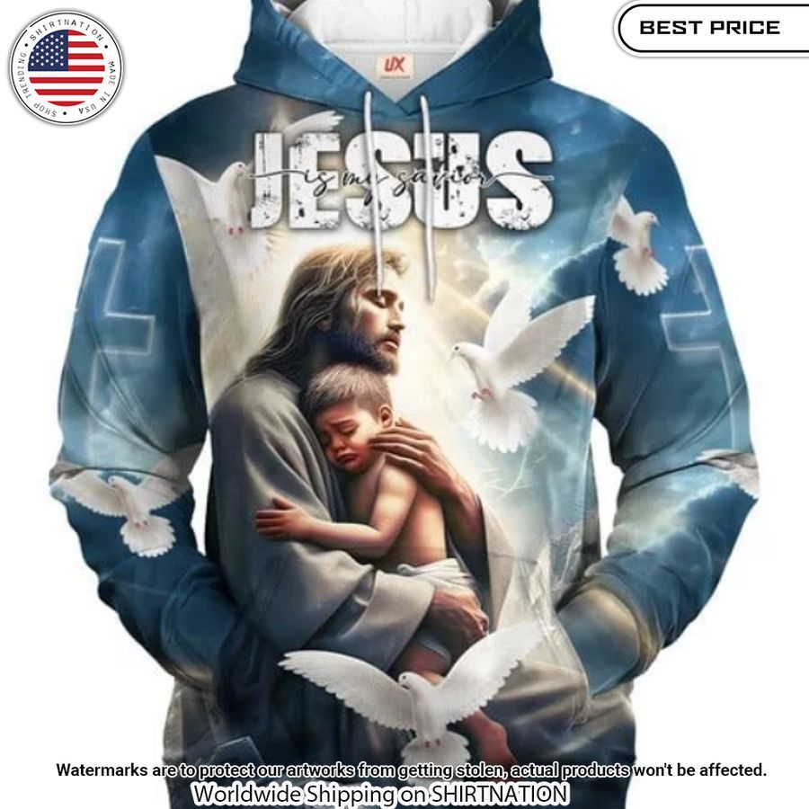 Jesus Is My Savior Hoodie Natural and awesome