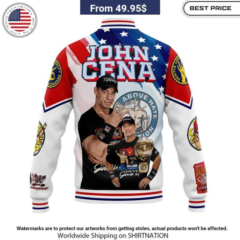 John Cena US Flag Baseball Jacket Nice bread, I like it