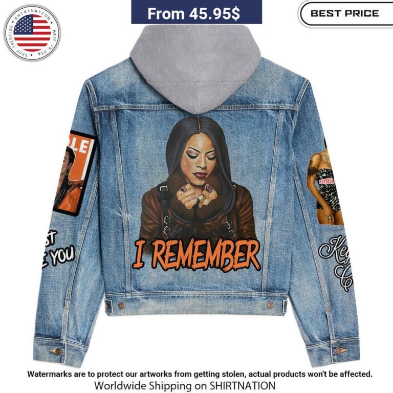 Keyshia Cole I Remember Hooded Denim Jacket Out of the world