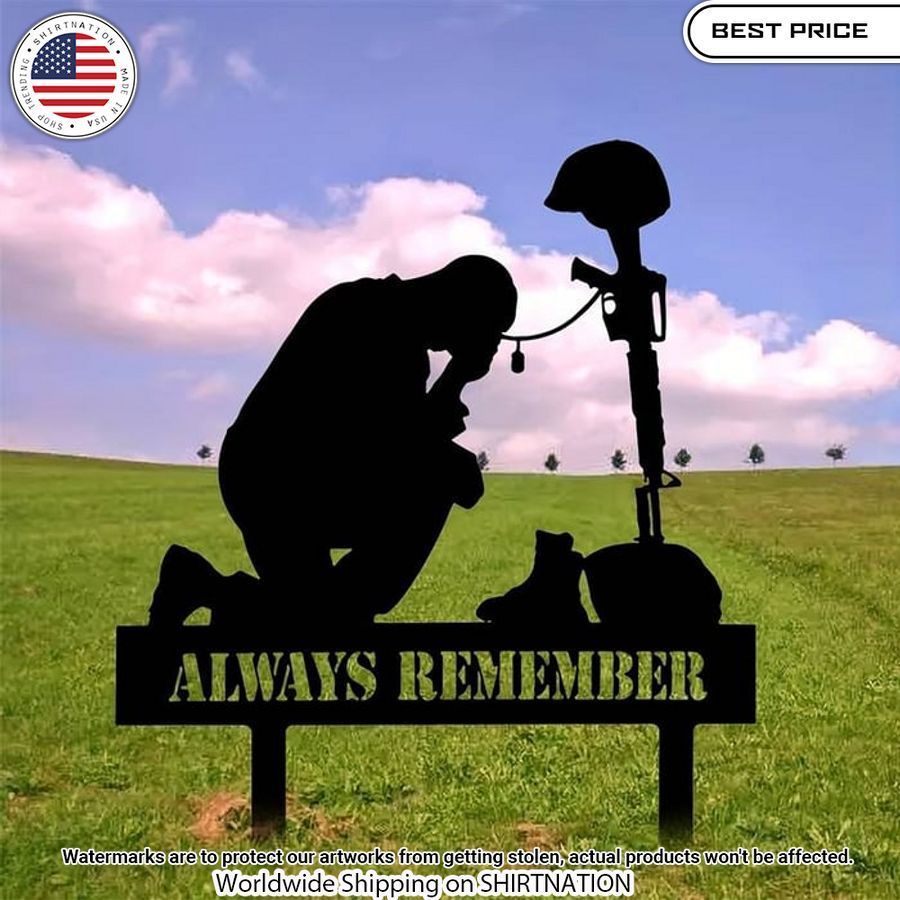 Kneeling Soldier Silhouette yard sign You are always amazing