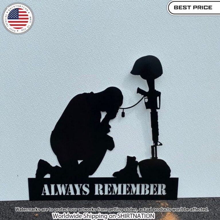 Kneeling Soldier Silhouette yard sign Is this your new friend?