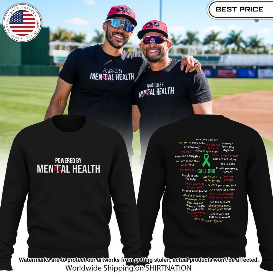 Minnesota Twins Mental Health Sweatshirt Stand easy bro