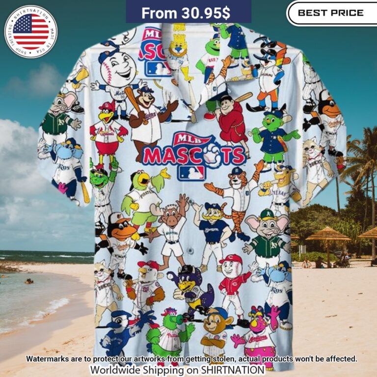 MLB Mascots Hawaiian Shirt Radiant and glowing Pic dear